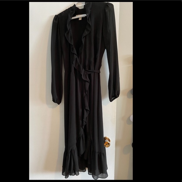 Michael Kors Black Wrap Dress - Picture 1 of 1